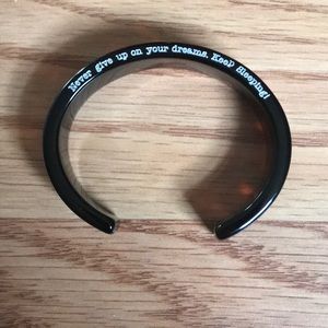 Tortoise cuff/bangle with a quote!